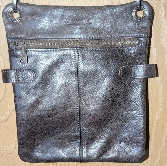Patricia Nash Francesca Boho Crossbody Pewter Leather Bag w/Studs NWOT - Picture 2 of 5